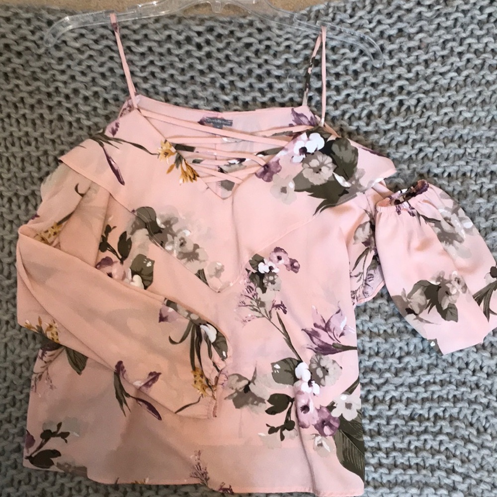 Charlotte Russe pink flower top